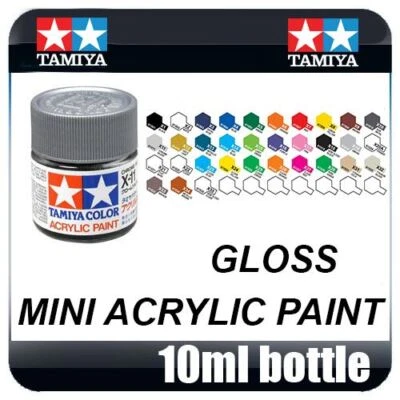 Tamiya Acrylic Mini (10mL) Gloss Paint (All Colours Available) - image 1 of 4