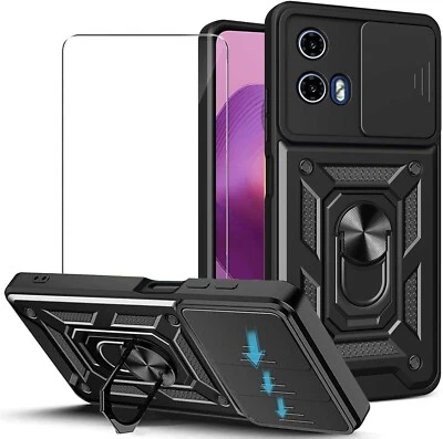 EF.GLOBE-TRADING Custodia Cover + Vetro Temperato Per Motorola Moto G05 G15 G24 G34 G35 G55 G75