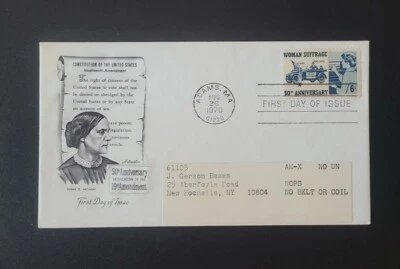 US FDC # 1406 Woman Suffrage 1970. - Image 1 of 4