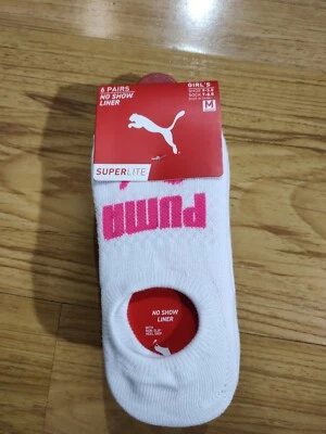Zapato Puma No Show Forro Niñas Talla 9-3.5 Calcetín Talla 7-8.5 Foto 1 de 4