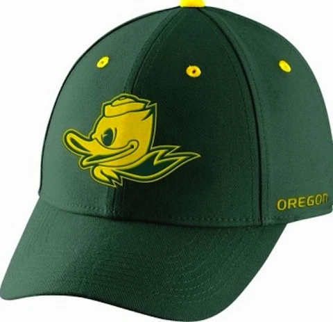 Nike Oregon Ducks Mascot UO Green Dri-FIT Swoosh Flex Hat Cover