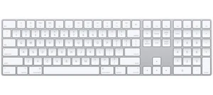 Teclado inalámbrico Apple Magic A1843 (MQ052LL/A) con almohadilla numérica - plateado - Imagen 1 de 3