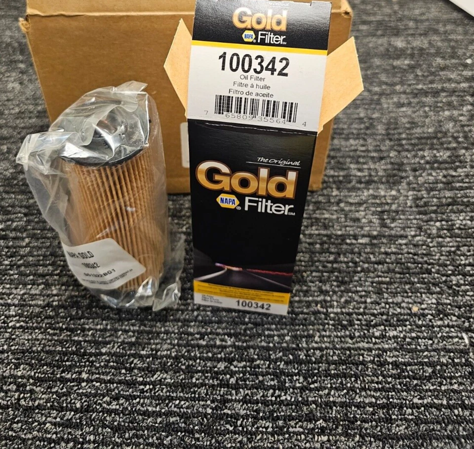 Cartucho de filtro de aceite NAPA Gold celulosa mejorada 100342 para BMW 19-25 Foto 1 de 4