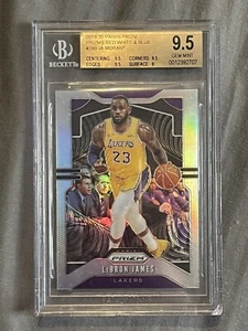 2019-20 Panini Prizm Silver Prizm LeBron James #129 BGS 9.5 GEM MINT - Picture 1 of 3
