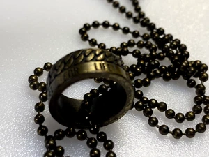 Vintage Diesel Pendant Yellow Tone Metal Ring Design Fuel for Life 12.29g - Picture 1 of 7