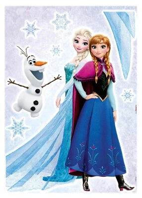 Conjunto de 8 adesivos de parede Disney personagens congelados quarto de meninas Elsa Anna - Imagem 1 de 2