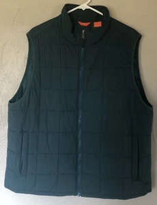 Men’s Terrain Insulated Puffer Pockets Full Zip Vest  Size XL Emerald Green - Picture 1 of 9
