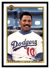 1990 Bowman #91 JUAN SAMUEL Los Angeles Dodgers ~E6U