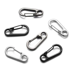 Heavy Duty Small Carabiner Clip Snap Hook 30mm Long Key Ring Chain Carabina - Picture 1 of 24