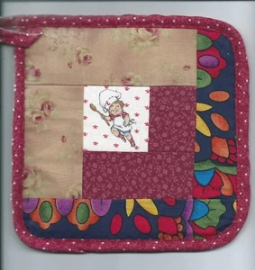 FUN Valentines Day GIFT Marching Chef Campbell Kid HOTPAD POTHOLDER handmade USA - Picture 1 of 2