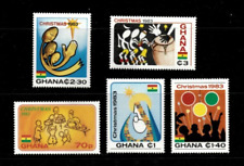 Ghana 1983 - Religion, Christmas - Set of 5 Stamps - Scott #852-6 - MNH