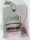 CIAO Stackable Gold & Silver Tone Rings Set of Three (3) Size 8 ~ New
