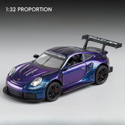 JKM 1:32 Diecast GT3 RS Supercar with Lights, Sound & Pull Back Action - Gift for Al