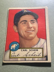 Tarjeta de béisbol vintage 1952 Topps #116 Carl Scheib - Imagen 1 de 3