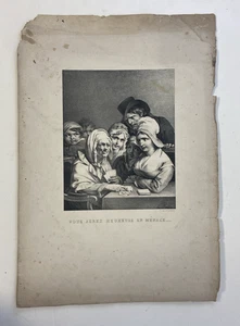 c1820 Fortune Teller Vous Serez Heureuse en Menage L. Boilly Steel Engraving - Picture 1 of 21
