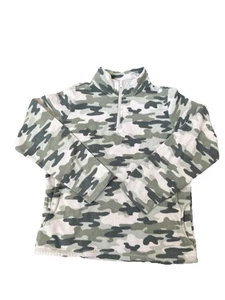 Pullover Fleece Girls Size Large 10/12 With Pockets Camo Light Pink And Green - Picture 1 of 3
