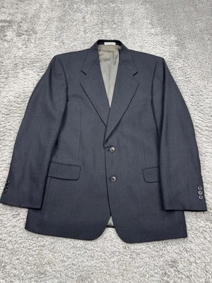 Blazer Louis Feraud Hombres 39R Negro Rayas Lana Virgen Abrigo Deportivo Chaqueta de Carrera Foto 1 de 4