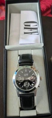 GFF Herren Chronograph Quarz – Edelstahl – Lederarmband – mit Box - Bild 1 von 4