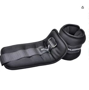 Adjustable Ankle Wrist Arm Leg Weights, 4 lbs each (8-lb pair), Black - Picture 1 of 1