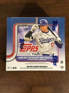 2025 Topps Series 2 Baseball Jumbo Hobby Box (1 Auto + 2 Relics) Factory Sealed - Picture 1 of 10