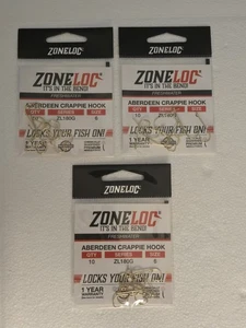 (3) ZONELOC ABERDEEN CRAPPIE HAKEN 10 KT PKG (NEU) GRÖSSE 6 - Bild 1 von 1