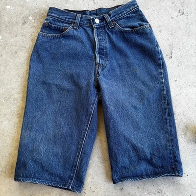 Vintage Levi Strauss 501 Denim Jean Jorts Womens Cut Off High Waist button fly - Image 1 of 4