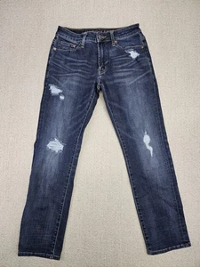 American Eagle Men's Size 29 x 30 Slim Straight Extreme Flex 4 Distressed Jeans - Picture 1 of 8