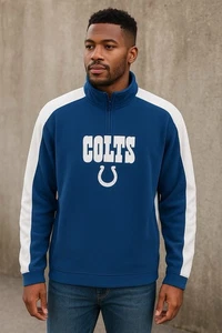 Indianapolis Colts Fleece Herren XL blau weiß Reebok Activewear Sport Pullover - Bild 1 von 11