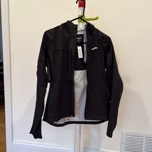 NWT - Women Brooks High Point Waterproof Jacket Black Size M - Run Happy - Picture 1 of 6