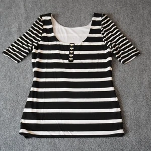 Ann Taylor Ivory Surplice Wrap Top Medium Elbow Sleeve Career Casual Blouse - Picture 1 of 8