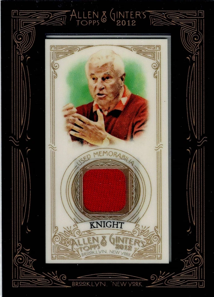 2012 Topps Allen & Ginter's Framed Mini Relics #AGR-BK Bob Knight - Image 1 of 1