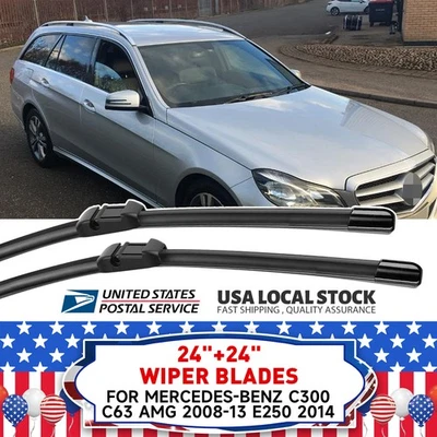 OEM 24"&24" Front Wiper Blades FOR Mercedes-Benz CLS550 CLS63 AMG 2012-2014 NEW - Imagem 1 de 4