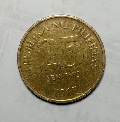 PHILIPPINES 25 SENTIMO 2017 CUD ERROR COIN - Image 1 of 4