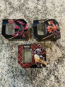POKÉMON LOT OF TRADING CARD GAME STORAGE CASE TIN METAL CASES Empty No Cards - Bild 1 von 4