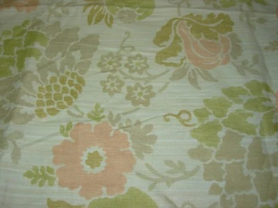 10 YDS~YDS BRAEMORE FLOWERS FRUIT 100% LINEN DRAPERY UPHOLSTERY FABRIC FOR LESS~ - Image 1 of 4