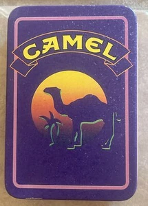 VTG Joe Camel Purple Tin Oasis Playing Cards Joes Palace Sealed Deck 1994 Nice! - Picture 1 of 4
