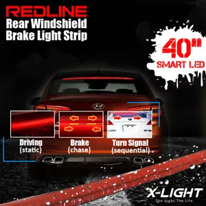 REDLINE 40" Roofline LED Third Brake Tail Light Kit Above Rear Windshield Flow M - Picture 1 of 7