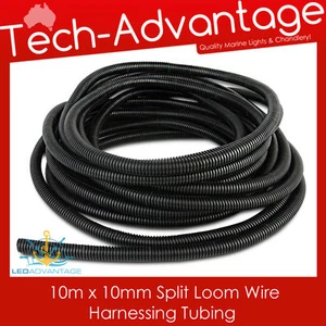 10M X BOAT CARAVAN WIRE PROTECTOR SPLIT LOOM WIRING HARNESS TUBE TUBING - 10MM - Picture 1 of 2
