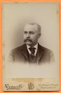 New Haven, CT, Portrait of a Young Man, by Donnelly, circa 1890s Backstamp - Picture 1 of 3