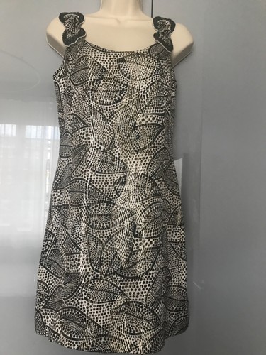 Women’s Tory Burch black white silver effect dress size 2