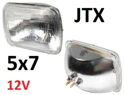 5x7 6x8 Sealed Beam 12V Hi/Lo Headlights Lights 65/55w - Image 1 of 4