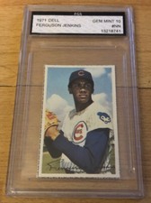 1971 Dell Ferguson Jenkins Baseball Stamp #NN Cubs HOF Pitcher Graded FGS 10