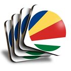 Set of 4 Square Coasters - Africa Seychelles Victoria  #9139