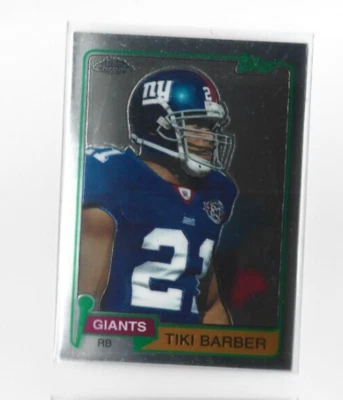2005 Topps Chrome Throwbacks #TB26 Tiki Barber NMMT - Image 1 of 2