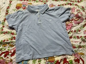 Vintage girls? bugle boy short sleeve baby blue uniform polo shirt. Size large - Picture 1 of 12