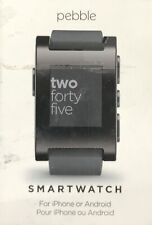 Pebble 301BL TPU Rubber Band Smartwatch - Jet Black - READ DESCRIPTION