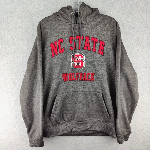 Colosseum Size Large Heather Grey NC State Wolfpack Sweatshirt Hoodie Cover