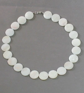 Collar astillas concha blanca redonda 18" NKL330015 - Imagen 1 de 2