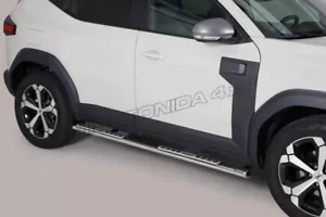 MISUTONIDA STAINLESS STEEL OVAL DESIGN SIDE FOOTBOARDS FOR DACIA DUSTER 2024 - Picture 1 of 12