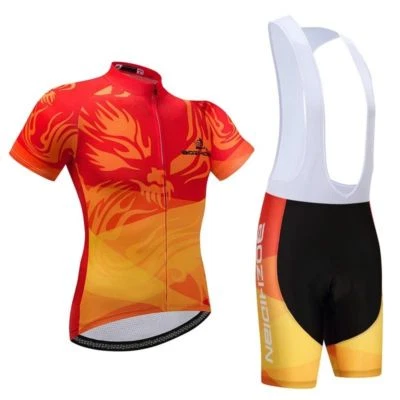 Conjunto de roupas masculinas de bicicleta de elastano e shorts acolchoados (bib) jersey para ciclismo P-5XL - Imagem 1 de 4